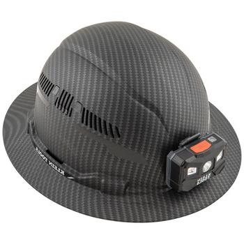 安全设备 | Klein工具60347优质KARBN图案C级，通风，全边安全帽，带充电灯